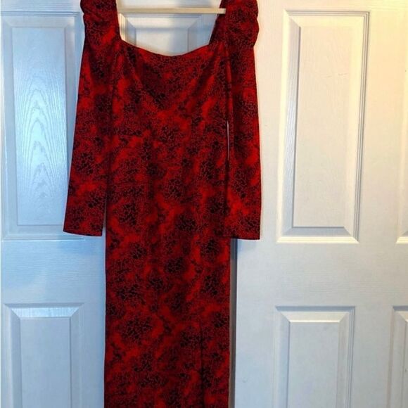 Leith red midi dress - Picture 6 of 9